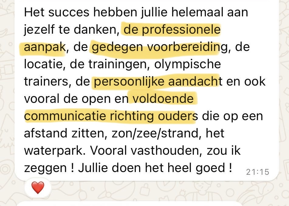 Wedstrijdvoorbereiding